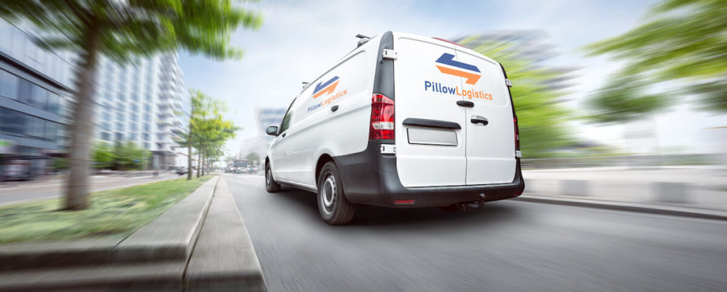 Courier delivery van in Indianapolis Pillow understands Courier Vs Freight shipping 