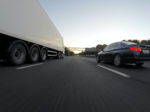 semi-truck and trailer on highway