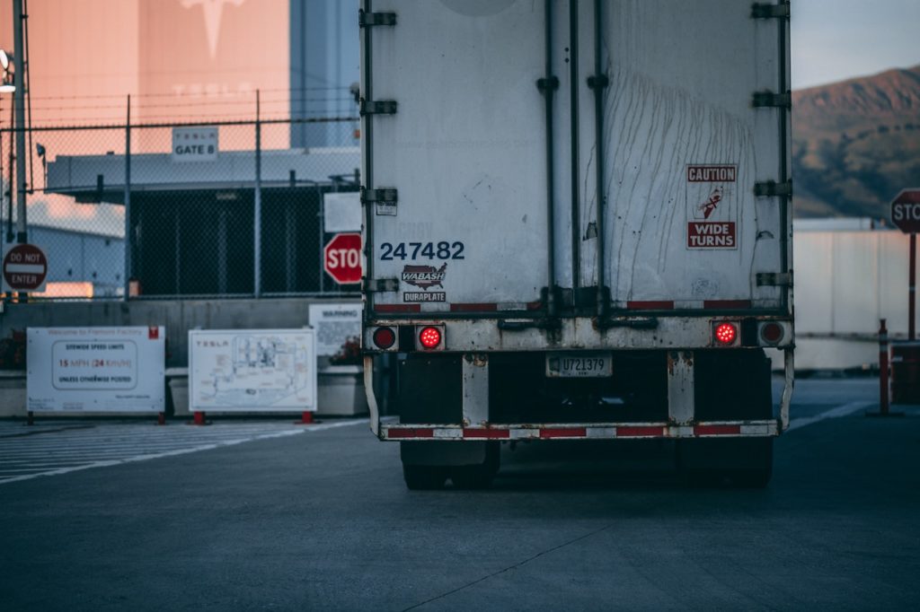 a dry van freight trailer